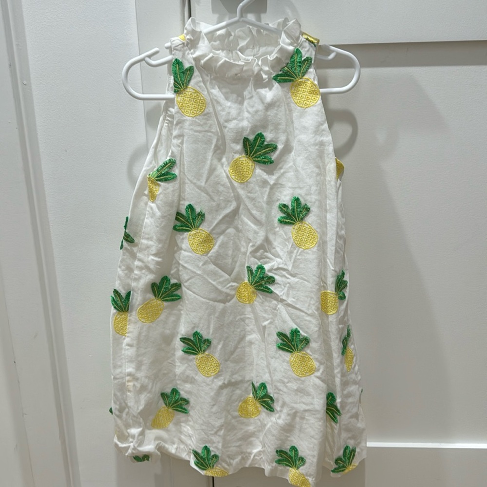 White pineapple summer dress